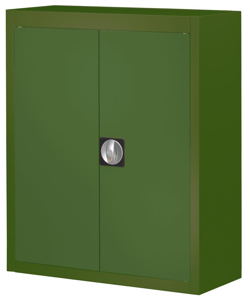 Flügeltürenschrank, RAL 6011 resedagrün, BxTxH 680x280x820 mm
