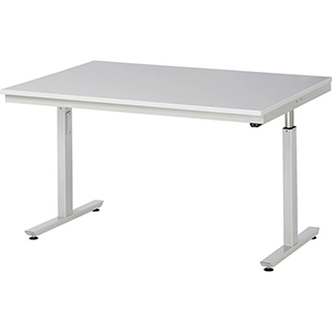 Elektrisch höhenverstellbarer Arbeitstisch, Breite 150 cm, Tiefe 100 cm, Höhe 112 cm,  Schublade(n), Platte: Melaminharzbeschichtet