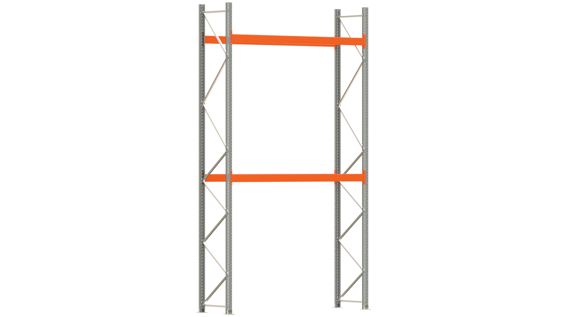 Palettenregal ARTUS - Breite 287 cm - Höhe 500 cm - Tiefe 80 cm - Fachlast 3000 kg - 6 Palettenstellplätze