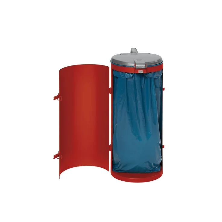 Abfalleimer - verschließbare Tür (DxH) 450x900 mm - Inh. 120 l - Farbe rot