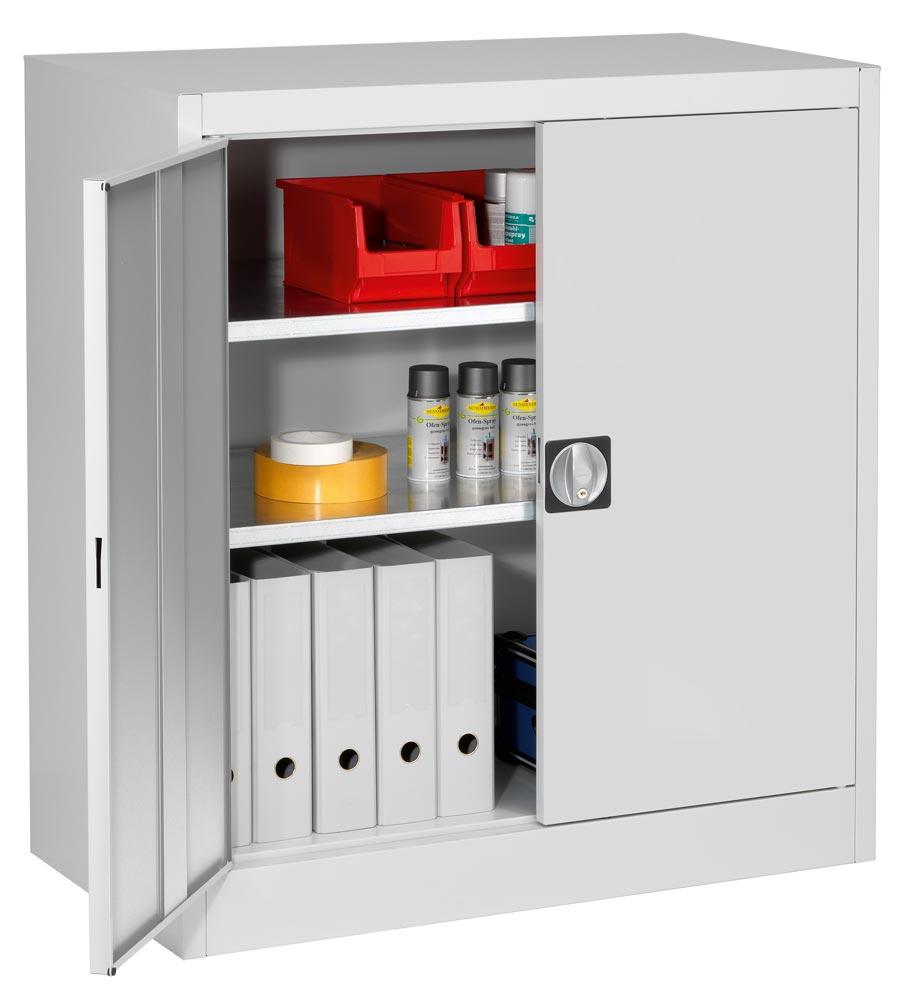 Flügeltürenschrank, RAL 7035 lichtgrau, BxTxH 950x420x1016 mm