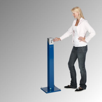 Standaschenbecher eckig - 2 l - 1.005 x 300 x 300 mm (H x B x T) - enzianblau