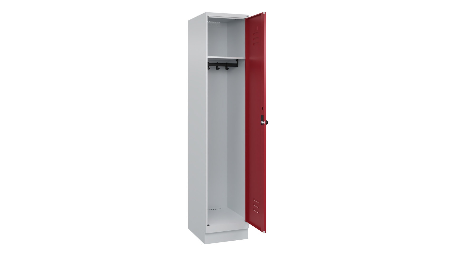 Spind - Garderobenschrank, Breite 40 cm, Höhe 195 cm, Tiefe 50 cm, 1 Abteile