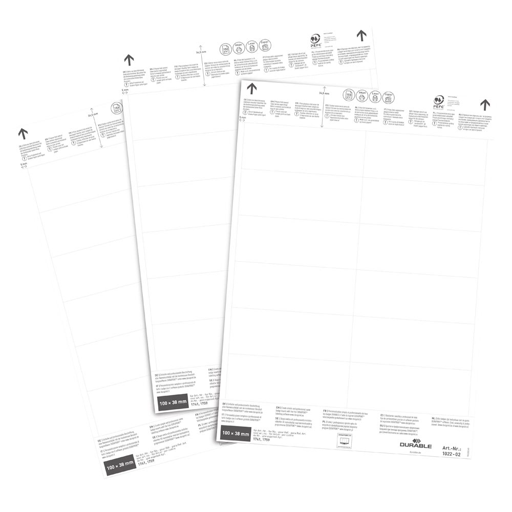 Einsteckschilder für Logistiktaschen